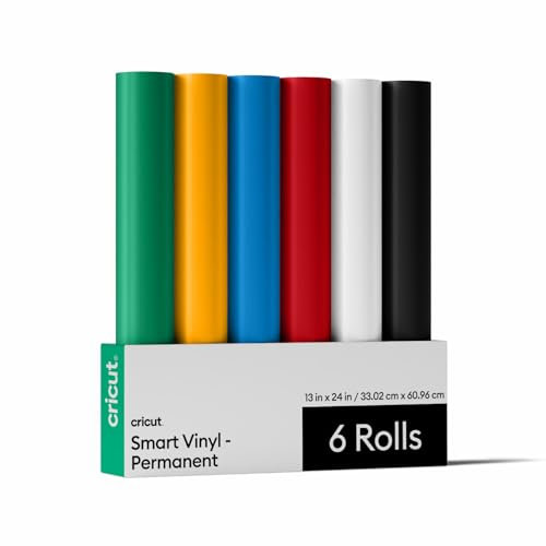 Cricut Vinilo inteligente – Permanente, muestra, 13 x 24 pulgadas a granel (6)
