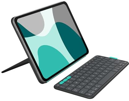 Logitech Flip Folio, étui clavier pour iPad Pro 11 pouces (M4) et iPad Air 11 pouces (M2 et M3) (5e génération - 2024) Étui Bluetooth de protection détachable, multidispositif, FRA AZERTY - Graphite