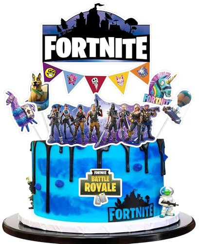 Game Cake Toppers, 12PCS Battle Cupcake Toppers set, Video Game Cake Decorations Party Supplies for Kids Adults Girls Boys