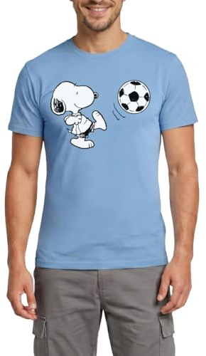 Spreadshirt Peanuts Snoopy Football Foot T-Shirt Homme