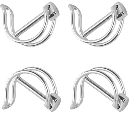 Pipe Folding Cotter Pins, Pack of 4, 6 x 50 mm Locking Pin, with Snap Closure, Galvanised Cotter Pins, Safety Bolts, for Farm, Lawn, Garden