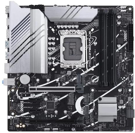HYUIND Carte mère Fit for ASUS Prime Z790M-Plus LGA 1700 Intel 12e et 13e génération MicroATX PCIe 5.0, 3 emplacements M.2, 10+1 DrMOS, DDR5, 1 Go LAN, DP