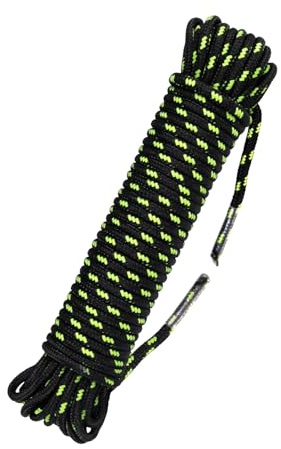 HUtzpah 6mm 20m Rope for Outdoor DIY & Gardening, Reflective Black | Perfect for camping, tent securing, agricultural work, garden plant tying and various daily outdoor scenarios