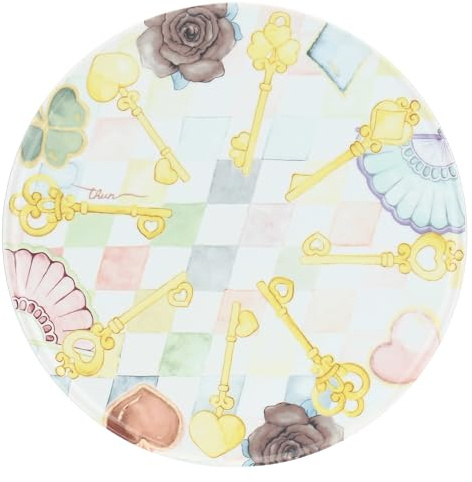 THUN Piatto Torta in Porcellana Incanto di Primavera, Ø 31 cm, Bianco con Decorazioni Floreali