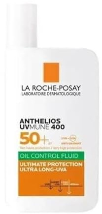 La Roche-Posay Anthelios Oil Control Fluid Ohne Duftstoffe UVMune 400 LSF 50+ mit Mexoryl 400 für ölige und empfindliche Haut