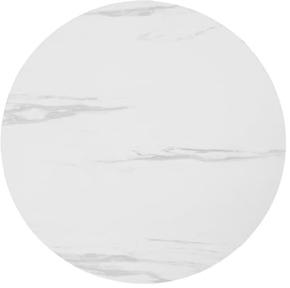 HAPINARY Panneau Haute Densité Plateau de Table Rond Blanc, 1,6cm D’épaisseur, Léger et Facile à Nettoyer, pour Salle à Manger ou Balcon