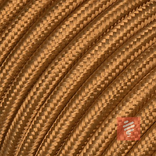 Textilkabel für Lampe, Stoffkabel, 3-adrig (3x0,75mm²), Whiskey (Hellbraun) - 10 Meter