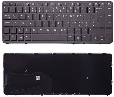 Ajparts authentique HP EliteBook 840 G1 UK Layout clavier rétroéclairé avec cadre P/N : 736658–001,730794–001 Noir vendeur britannique