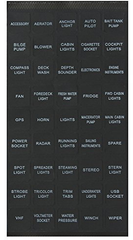 Wooya 45Pcs Caravan Marino Barca Strumento Interruttore del Pannello del Circuito Adesivo Etichetta Sticker