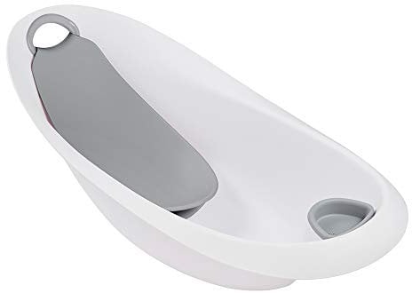 keeeper Stars Ergonomische Babywanne mit Softgriff, Stöpsel und anatomisch geformten Badesitz, Ab 0 bis ca. 6 Monate, Natalia, Weiß