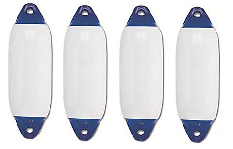 PARABORDO M1 4 Pezzi Ø MM 120 X 450 Bianco Testa Blu Accessori ORMEGGIO Barca Nautica