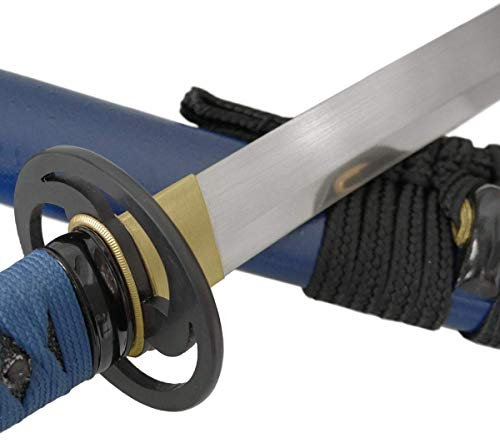 Toshiro Swords Katana Aoi Domoe Samuraischwert Metall Klinge Federstahl sehr scharf!