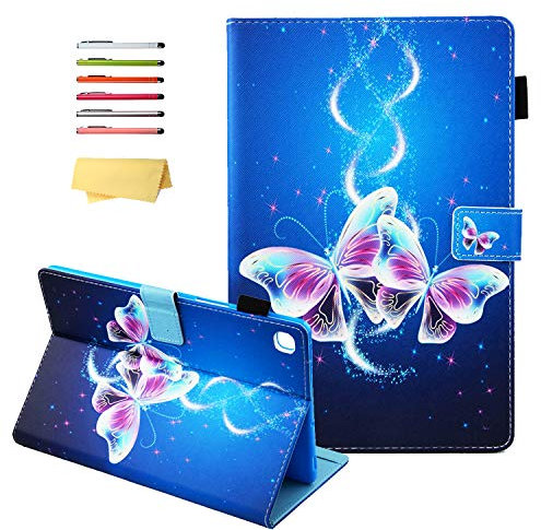 UUcovers Funda para tablet Samsung Galaxy Tab 4 de 7 pulgadas 2014 (SM-T230/T231/T235) con soporte para lápices, bolsillos para tarjetas, piel sintética, función atril, cubierta trasera de TPU