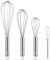 Hotec Lot de 4 Fouets en Acier Inoxydable - Fouet Ballon Cuisine Patisserie, 17cm 20,5cm 26,5cm 30,5cm