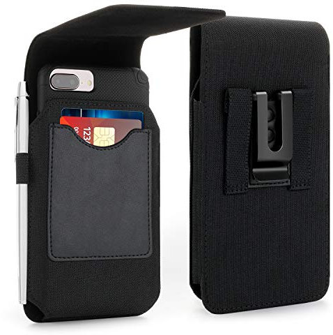 BECPLT iPhone 15 Pro Max 14 Pro Max 13 Pro Max 12 Pro Max Holster-Hülle, Nylon-Gürtelclip Gürtelholster Handytasche mit Ausweishülle für iPhone 11 Pro Max Xs Max 7 8 Plus Galaxy S23+ S22+ 5G S23 FE