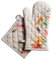 Maison d' Hermine Ibiza - Beige Ensemble de Gants de Four de (19cm x 33cm) et maniques de (20cm x 20cm), 100% Coton, pour Barbecue, Cuisson, Four, Micro-Ondes, grillades, Printemps/été, Pâques