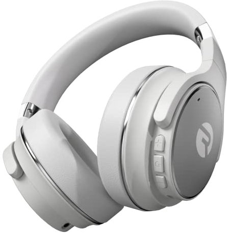 Raycon Everyday Wireless Bluetooth Over Ear Headphones, with Active Noise Cancelling, Awareness Mode and Built in Microphone, IPX 4 (Frost White)