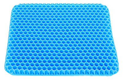 Limirror Gel Kissen / Orthopädisches Gel / Sitzpolster - die druckentlastende Sitzauflage für Rollstühle / Autositze / Bürostühle usw. im Maß 40 x 36 x 4 cm(Blau)