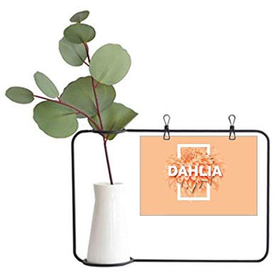 OFFbb-USA Dahlien-Box Blumenform Metall Bilderrahmen Keramik Vase Dekor