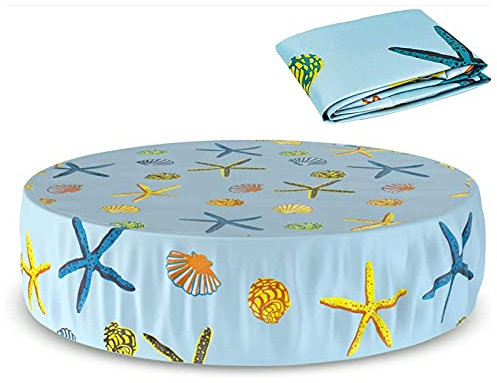 monshop Dog Pet Swimming Bath Pool Cover Round Foldable Kiddie Pool Cover, Multifunction Waterpoof UV Protection PVC Cloth Cover, Durable Inflatable Swimming Pool Cover For Pet Bath Tub, 122cm