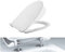Ramm Toilettensitz mit Absenkautomatik Soft Close | WC Sitz aus antibakteriellem Duroplast mit Quick-Release-Funktion | Made in EU |kompatibel mit Roca Nexo | inkl Befestigungsmaterial (Slim)