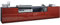 Vladon TV Board Mogan 181 x 39 x 35 cm, langes Lowboard mit 6 Fächern, Korpus in Anthrazit Matt, Fronten in Bordeaux Hochglanz