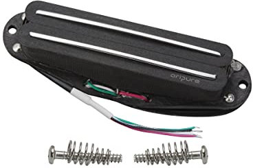 Oripure AlNiCo 5 Hot Wound Dual Blade Rail Pickups Single Coil Sized Humbucker 10.6K Gitarrenhals Pickup für FD ST/SQ E-Gitarren Style, Schwarz