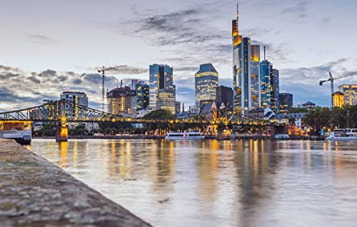 LHJOYSP 3D Puzzel Kinder 1000 Teile Stadt Frankfurt Hessen, Deutschland 75x50cm