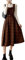Himifashion Damenkleid im Vintage-Stil, japanisches Karomuster, für Herbst und Winter, Wollriemen, Midi-Kleid, braun, M