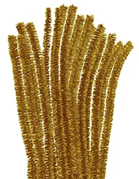 INNSPIRO Chenille Metall Chenille Gold 10 mm x 30 cm 10U
