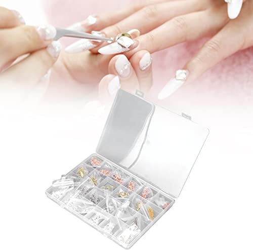 24 Grids Nail Stickers Bow Knot Nail Art Stickers Decals Self-adhesive Rhinestones Nail Stickers Nail Art Tattoo Nail Decals DIY Nail Art Decoration Manicure Art DIY 3D Nail Decal Manicure Foils