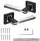 Decoranddecor Duo Colour Door Handles Internal – Aluminium Silver and Black Door Handle Sets for Interior Doors | Internal Door Handles for Bedrooms & Bathroom | Nexus Range