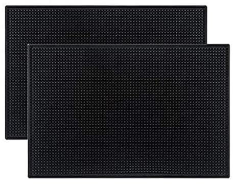 ElysiumPlus Rubber Bar Mats for Home, Pub & Kitchen. Non Slip Countertop Mats for Coffee Machines, Beer & Home Bar (2 Pack)