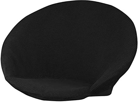 Sharplace Jacquard Saucer Chair Slipcover Non-Slip Moon Chair Cover for Adults, Black
