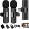 Daakro Lavalier Mikrofon Wireless für iPhone/Android/iPad/Laptop, Kabelloses Plug-Play Mikrofon für Videoaufnahmen, Vlog, TikTok, YouTube, Live Streaming, Auto Connect und Smart Noise Reduction