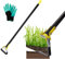 Zappetta da giardino 43in a staffa per piantare gli ortaggi Attrezzo da giardino in acciaio inox zappetta manuale - zappetta ad azione con zappetta regolabile per diserbare/allentare il terreno