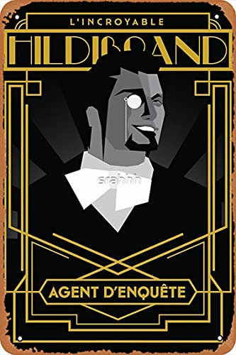 Wanddekor-Schild – Hildibrand | Ffxiv Poster – 20,3 x 30,5 cm Vintage-Look, Metallschild, Bar, Männerhöhle, Kunstdekoration
