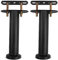 Bed Support Legs, Metal Adjustable Legs for Bed, Heavy Duty Bed Center Frame Middle Reinforce Circular Bottom Extendable Slat Support Leg for Cabinet Sofa Bed Frame Replacement Parts (Black 2 Pcs)