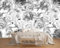 Naturempress Papier Peint Panoramique Fleur D'Art En Noir Et Blanc Papier Peint Intissé 3D Tapisserie Poster Decoration Murale Chambre Salon