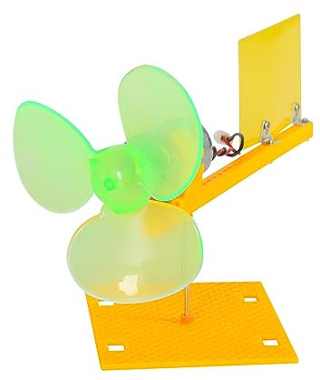 Jadeshay Aerogenerador Kit,0.01V-24V Mini Generador de Electricidad Eólico con Cuchillas y Soporte Micro Turbinas de Viento Motor Energía Eólica Kit para DIY Modelo de Enseñanza