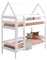 YOUKO Etagenbett Kinderbett 160x80 cm “Bruno” - Hausbett für 2 Kinder mit Leiter- Hochbett Kinder - Holzbett Kiefer Ohne Matratze