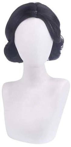WCCNKK Anime Cosplay Perücke, Identity Ⅴ Michiko Geisha Perücke, Schwarzes Kostüm Mit Kurzen Haaren, Mit Perückenkappe, Geeignet Für Halloween, Partys, Karneval, Nachtleben, Comic-Ausstellungen
