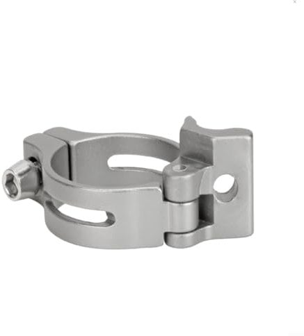 Sileduove 31.8mm Bike Derailleur Clamp Aluminum Alloy Road Bike Bicycle Front Derailleur Clamp Adapter Ring(Silver 31.8mm)