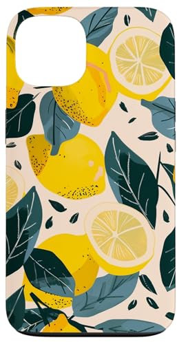 Vintage Muster Kunst Zitrone Obst Hülle für iPhone 13