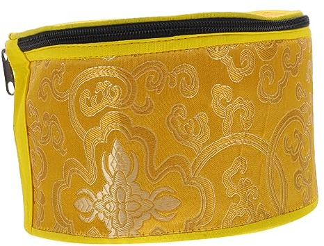 1 Stück Buddha-Klangschalen-Tasche, Buddha-Klangschalen-Abdeckung, antike Klangschalen-Hülle, Tasche für Meditation, Klangschale, Vintage-Koffer, Vollmond-Schalenbeutel, 16-c-Baumwoll-Verpackungsbe