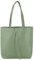 modamoda de - T253 - Ital. Henkeltasche mit Innentasche aus Leder, Farbe:Graugrün