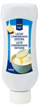 METRO Chef Leche Condensada - Entera y Desnatada - 2,5kg, 950g, 2,42kg, 900g | Ideal para Postres y Repostería | (2 BOTES, Leche Condensada Entera 900 G.)