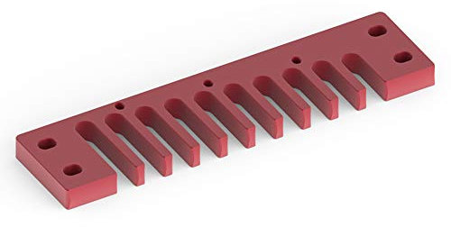 Comb Harmonica Part, Aluminum Alloy Harp Comb Harmonica Comb Comb for Hohner Marine Band Crossover/Deluxe (Red)