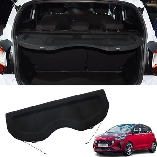 DdaiXQ Auto Einziehbare Hintere Kofferraum Hutablage Für Hyundai I10 2014 2015 2016 2017 2018, Kofferraum Ablagen Schutz Abdeckung Cargo Cover Gepäckrollo