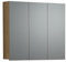 trendteam smart living - PureBliss - Spiegelschrank - Evoke Eiche - Rillenoptik - 9 Fächern + 6 Einlegeböden - (BxHxT) 90 x 80 x 20cm - mittlere Tür Links und rechts montierbar